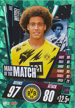 Axel Witsel Borussia Dortmund 2020/21 Topps Match Attax CL Man of the Match #MM15